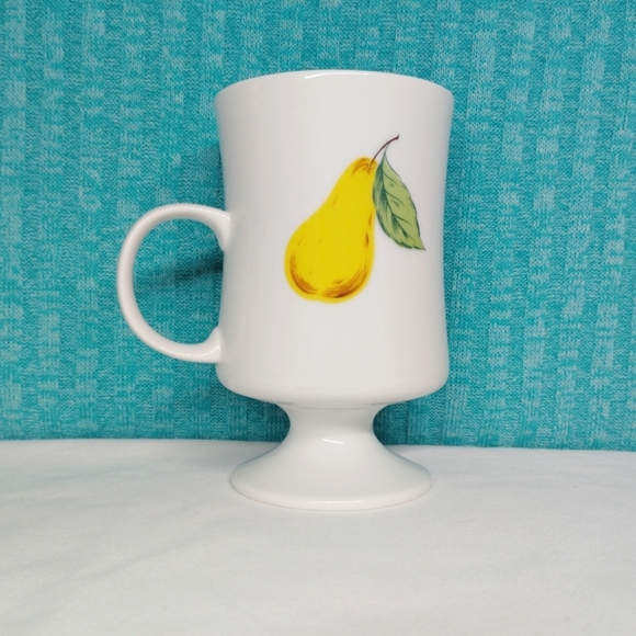 Vintage Seyei Japan Mugs Fine China Cups Footed Porcelain Coffee Tea Fruit - Picture 8 of 15